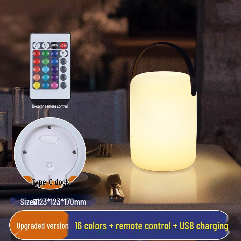 Portable Multicolor LED Table Lamp for Outdoor, Bar, Restaurant, Hotel, and Indoor Night Use