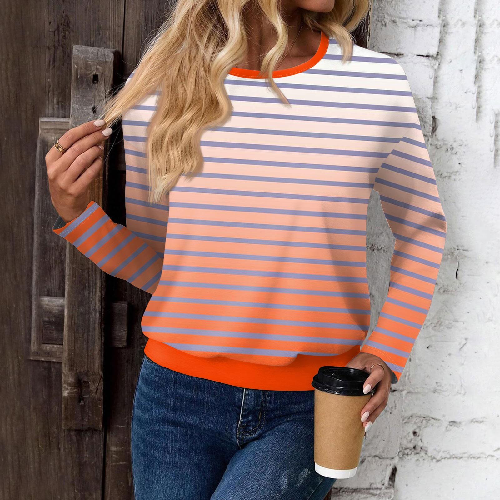 Женский модный повседневный топ с длинными рукавами и принтом — фото 7