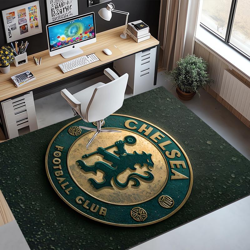 Chelsea F.C Muster Teppich, Innen-/Außenmatte, für Picknick, Spielzimmer, Schlafzimmer, Büro, Wohnzimmer, Heimdeko Teppich, Geburtstagsgeschenk