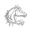 Sleek Horse Design Alloy Brooch Double Color Option Smooth Polished Safety Lapel Pin Everyday Jewelry Piece