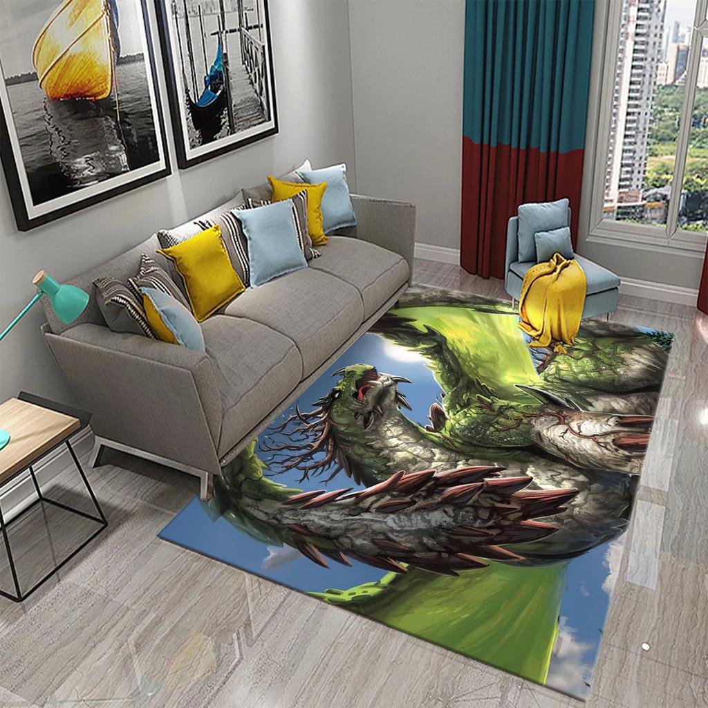Dragon Animal Carpet for Living Room Bedroom Bathroom Soft Non-slip Mat Carpets Creative Fashion Door Large Mat Bath Mats Gifts