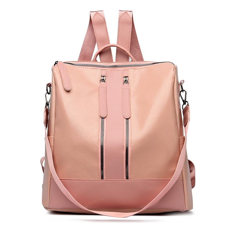 Women Versatile Backpack - Spacious PU Leather School Bag with Adjustable Straps Multiple Pockets for College Work shoulder bag