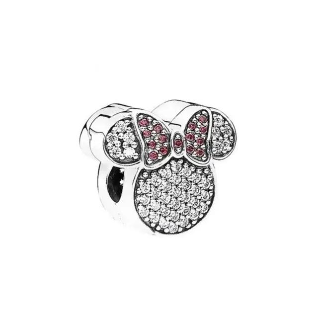 Mini Copper Mickey Mouse Hairband Car Safety Chain Clip Charm Bead Fit For Original Bracelet Diy Women'S Jewelry