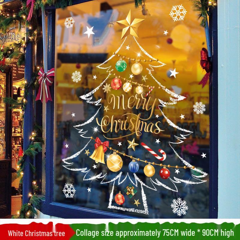 Santa Claus Christmas Window Cling Stickers for Tree and Scene Decoration