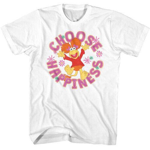 Fraggle Rock Choose Happiness  - White Unisex T-Shirt XXL