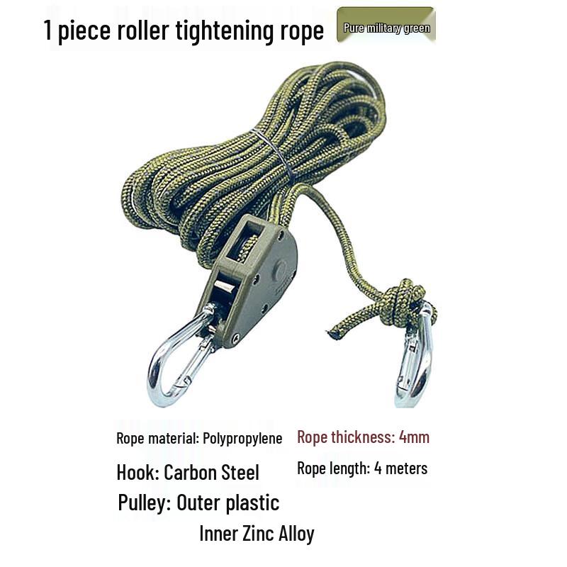 Camping Tarp Guy Rope Tensioner Pulley