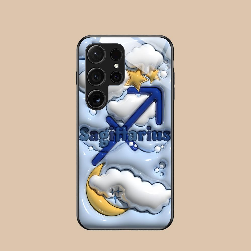Zodiac Sign Sagittarius Phone Case for Samsung Galaxy A56 55 54 53 52 51 36 35 34 23 16 15 5G Glass Cover Cellphones Luxury