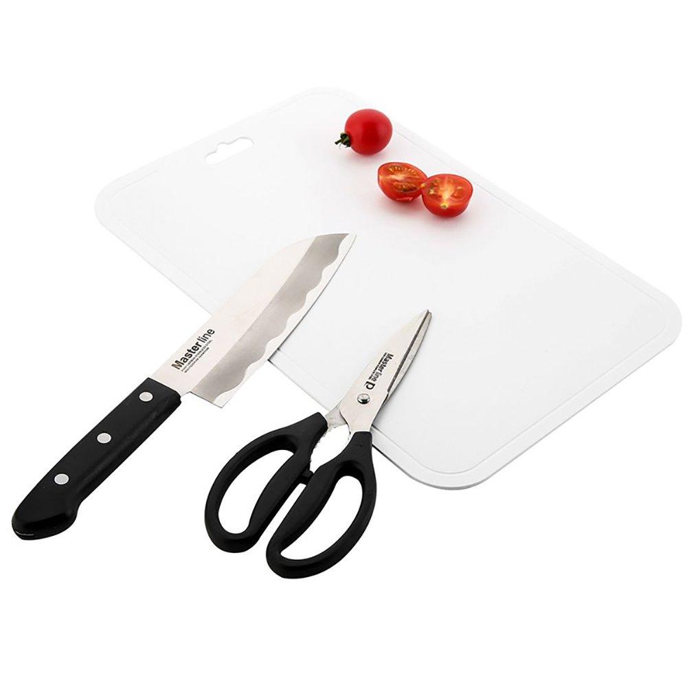 

Pearl Metal Кухонная разделочная доска Master Нож из нержавеющей стали, Ножницы, Набор из 3 предметов, Line2, Сталь, Черный, F-2180 чёрный