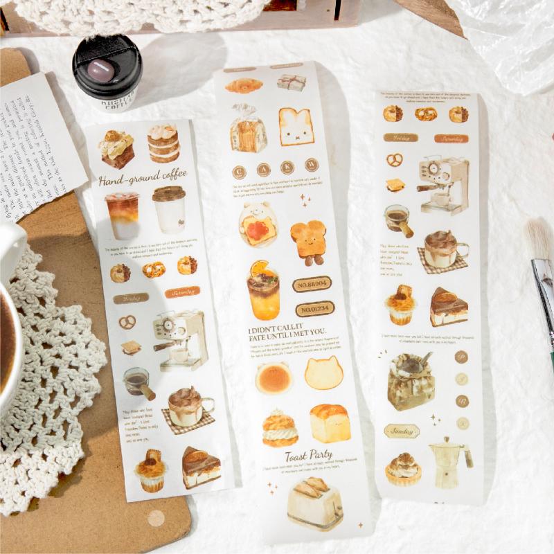 Journal GO 4.5x200cm Decorative Adhesive Tape Sticker Weekend Coffee Club Masking Tapes Scrapbooking Journal DIY Washi Tape