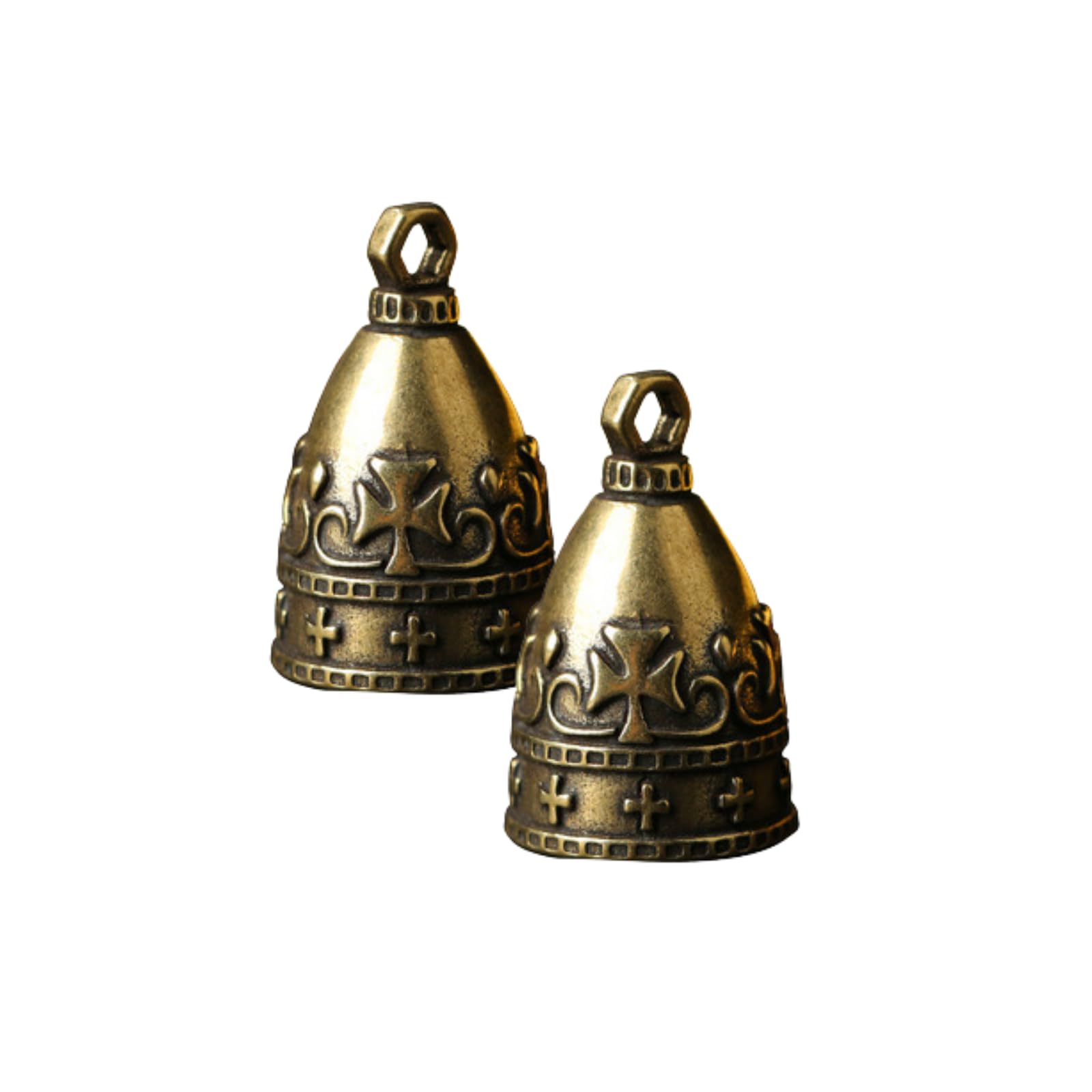 

Солнечный Блеск Мотоциклетный Хранитель для Защиты на Дороге от и Хороший Автомобильный Набор из 2 Колокольчиков, Подвески в форме Колокольчиков, Латунь, Безопасность, Зло, Удача, Брелоки, золотой