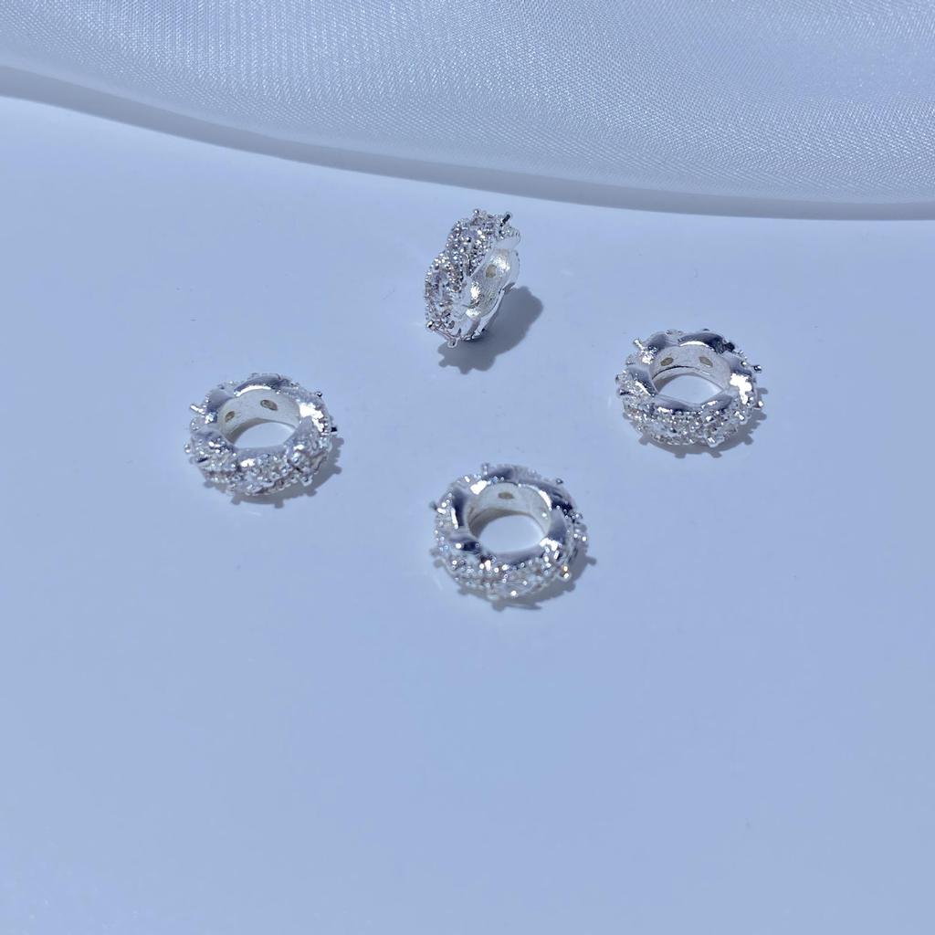 14K Gold Plated Zircon Spacer Beads for DIY Bracelets & Necklaces