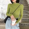 New Autumn Long Sleeve Base Knitted Sweater Women Winter Fashion Half High Collar Pullover Women Sweaters Vintage Slim Fit Solid Casual Knitwear 24970