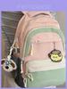 Nylon School Backpack For Teens With Design And Letter Print For Casual Use