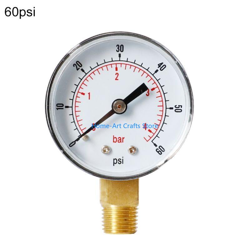 Y3NA Y50 Pressure Gauge 52mm 1/4 BSPT Vertical 15,30,60,100,150,300 PSI Durable
