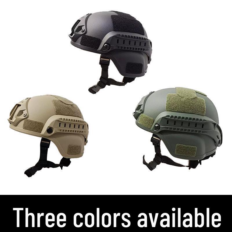 Tactical Children's Camouflage Helmet with Equipment - Military Fans Outdoor Cycling CS Explosion-proof Rail Version
