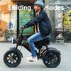 Bicicletta Elettrica URLIFE T16 45KM/H Motore 500W Batteria 48V/13AH E-Bike da Montagna per Esterni Pneumatico 16*3.0" Fuoristrada Bicicletta Elettrica