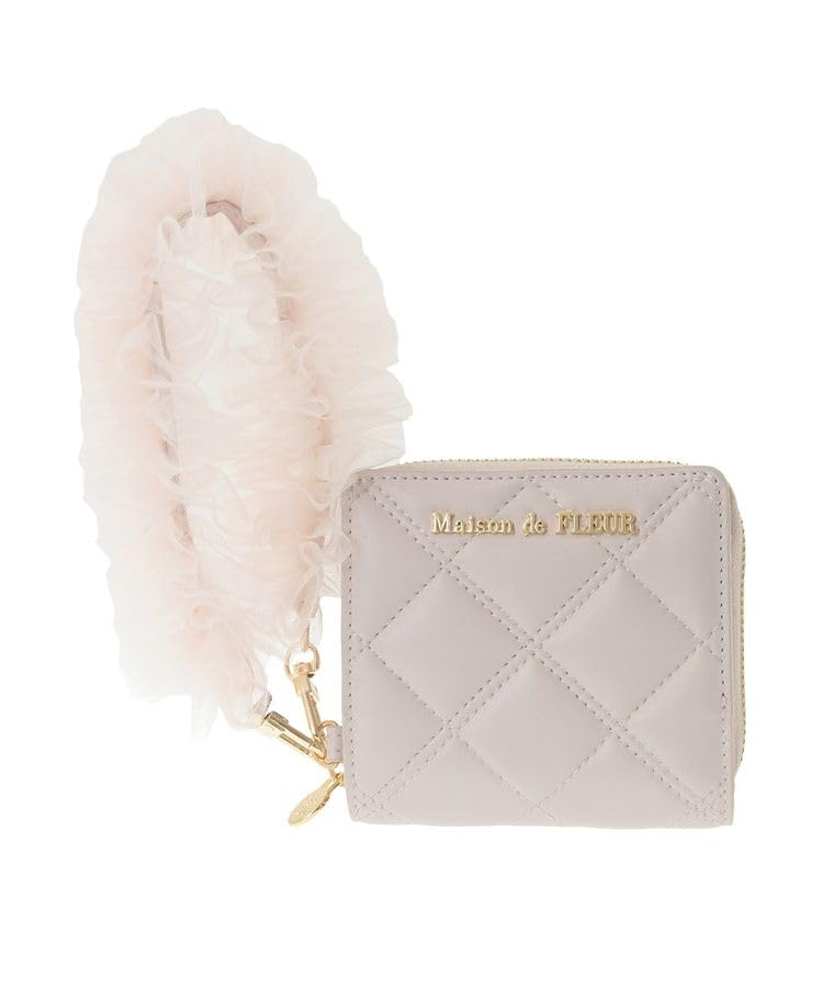 Maison de FLEUR Tulle Strap Light Pink Women's Wallet,