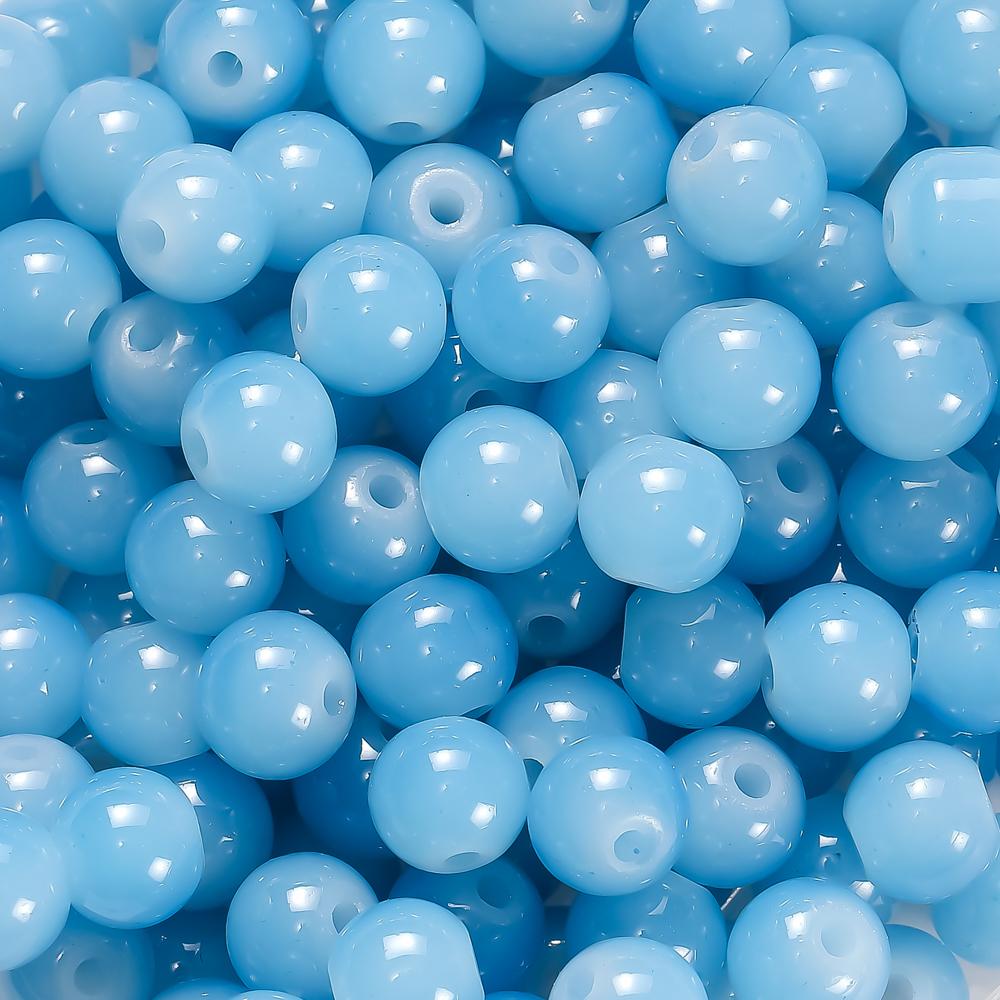 30/50pcs 6mm Glass Round Beads Colorful Spacer Loose Beads for Necklace Bracelet Diy Jewelry Making Accessories Supplies