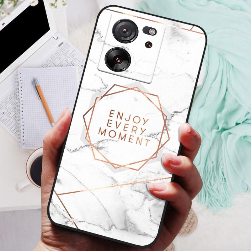 Für Xiaomi 13T Pro Hülle Marmor Handyhülle Weiches Silikon Stoßfestes TPU Funda Für Xiaomi 13T 5G Capa Niedlicher Druck Schutz