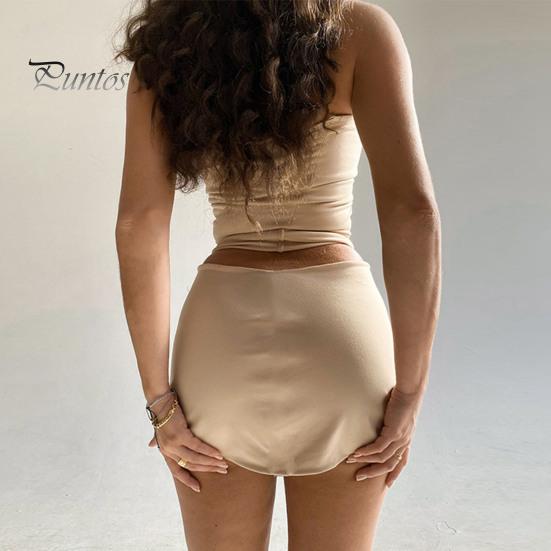 Women's Two Piece Skirt Set Strapless Bandeau Tube Crop Top And Bodycon Mini Skirt Set Summer Sexy Club Outfit