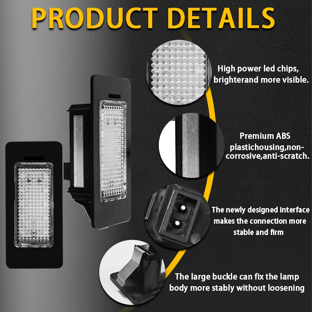 Car License Plate Lights LED Lamp Auto Accessories For Skoda Octavia 3rd Facelift Rapid Spaceback Fabia Mk3 Yeti 5L Superb B6