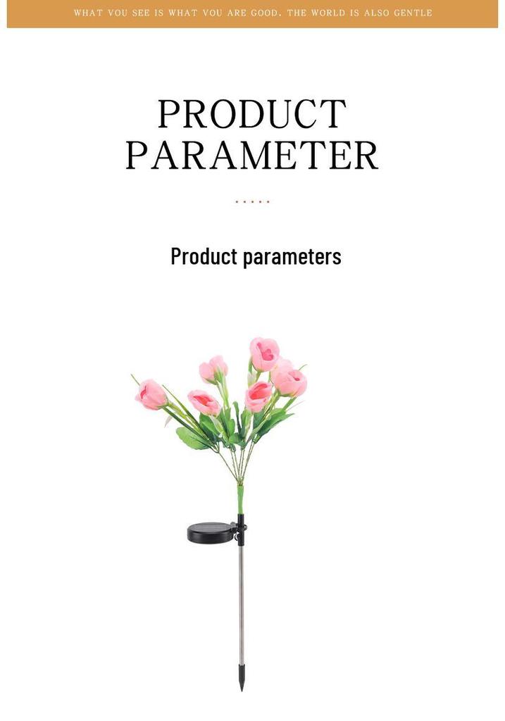 2024 Solar Flower Lantern: Outdoor LED Garden Light with 7-Head Water Droplet Sweetheart Roses