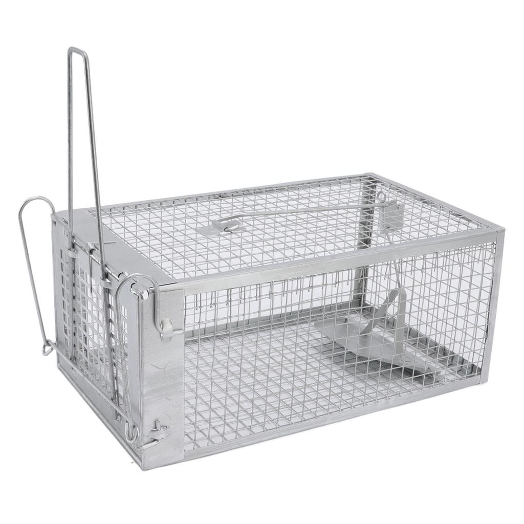 Eisen Ratte Mausefalle Käfig Einzeltür Lebendtierfalle für Indoor Outdoor Kleintier
