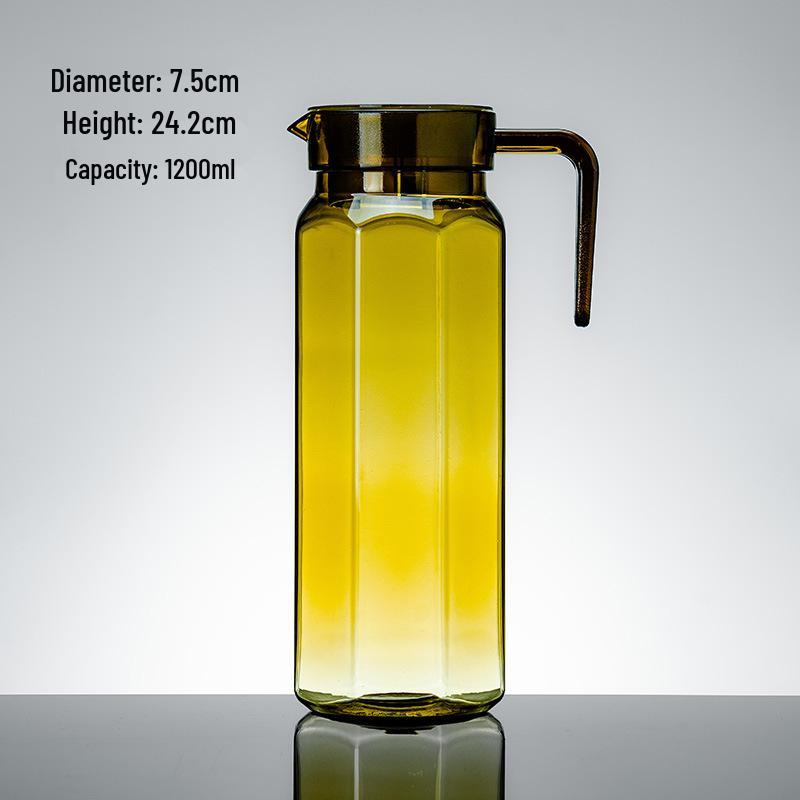 Commercial Cold Water Striped Acrylic Pitcher - Durable and Drop-Proof for Juice, Tea, Water, or Lemonade.