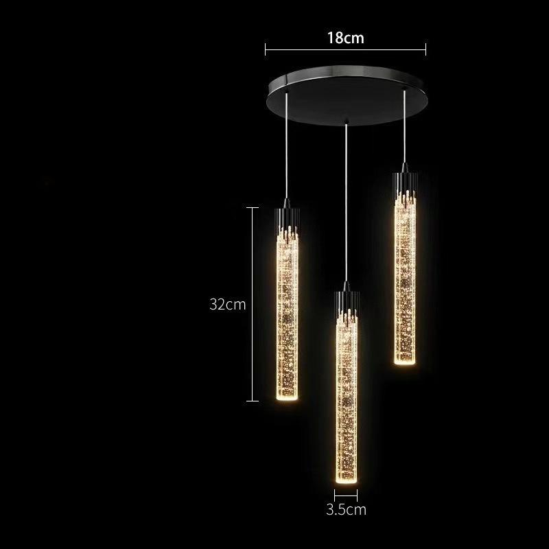 Modern Crystal Pendant Lamps Home Decor Bedside Hanging Light for Living Room  Bedroom Ceiling Chandelier Lights