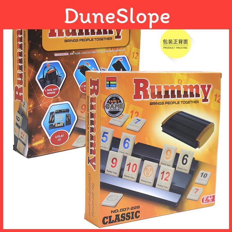 Karetní hra Rummy s čísly, plastová, pro rodinnou zábavu a rozvoj mozku