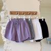 Women's Summer Sports Shorts High Waist Breathable Wide-Leg Hot Pants with Pockets for Casual Active Wear