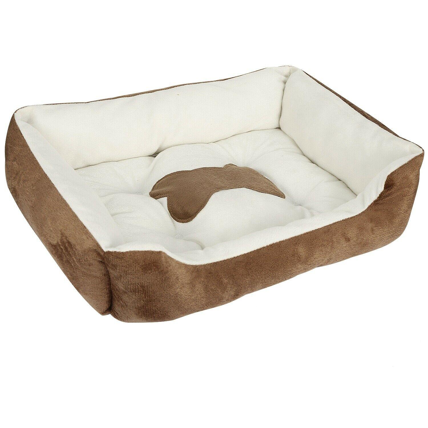 

Dog Pet Large Cat Bed Puppy Cushion House Soft Warm Kennel Mat Blanket 5 Sizes S -19.7 x15.8 x5.9 коричневый