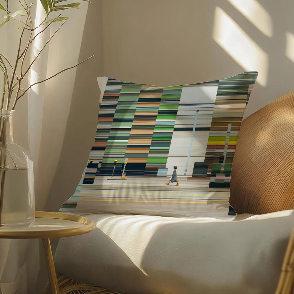 Abstract World Premium Printing Pillow Case Silky Elegant Comfort Sofa Bed Invisible Zipper