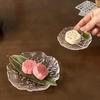 VAKADA Irregular Glacier Glass Dessert & Snack Plates Set