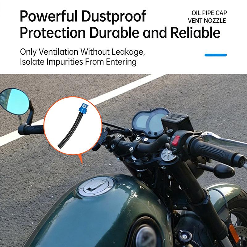 ZG 2PCS CNC Machined Aluminum Fuel Tank Vent Cap With Check Ball Hose Universal For Motorcycle Dirt Bike ATV Modified Parts