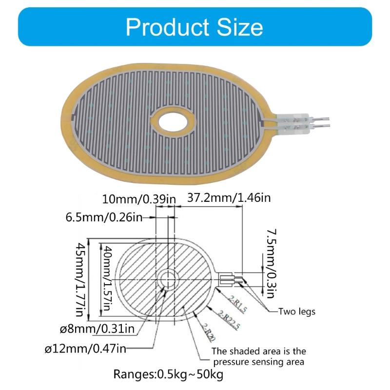 Sensitive Resistor Resistance Pressure Resistor for Industrial Thin Film Pressure Sensors 0.5-50KG Sensing Resistor