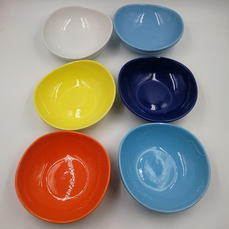 Hot pot dipping sauce bowl, string fragrant sauce bowl, colorful tableware, side dishes, peanut single ear bowl, self-service seasoning saucer