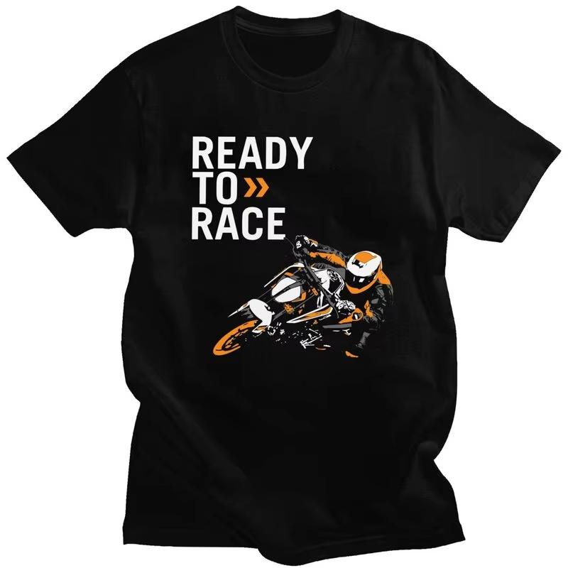 Custom Handsome Ready To Race T Shirt Men Short Sleeved 100 Cotton Tshirt Casual Motorbike Racing Enduro Tee Fashion Tshirt