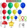 156pcs Balloon Garland Set with Mushroom Star, Suitable for Birthday Parties, Anniversaries, Theme Events and Other Decorations