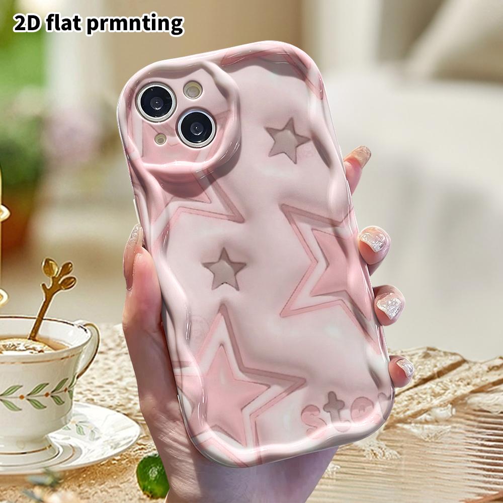 Phone Case: 2D Flat Design Suitable for iPhone 18 17 16 15 14 13 Pro Protective Case, Star Background, Perfect Christmas and Halloween Holiday Gift