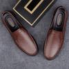 Business Dress Leather Shoes Autumn and Winter Men's Shoes Casual Warm Velvet Cotton Shoes Elderly Shoes
