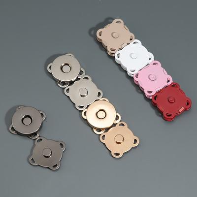 Magnetic Buckle Hand Sewn Plum Blossom Magnet Button Luggage Strong Invisible Buckle Strong Magnetic Buckle Accessories Bag Seam-Free Hidden Buckle