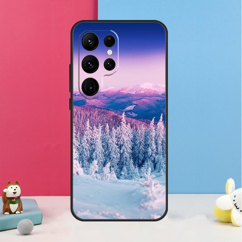 Winter Landscape Case For Samsung Galaxy S25 S26 Ultra S20 S21 S22 S23 S24 S10 Plus S25 FE Back Cover Shell