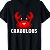 Crabulous Cartoon Crab Print Tshirt For Men Casual Round Neck Short Sleeve Tee For All Seasons