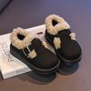 Kids Snow Shoes Retro Fashion Boys Girls Casual Shoes Suede Warm Round Toes  Winter New Children Flat Shoes Soft Bottom