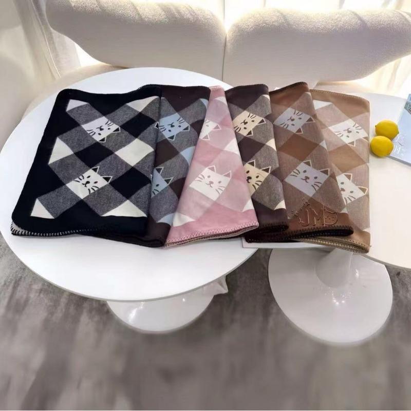 Women S Cute Cat Pattern Winter Warm Fashion Scarf For Couples