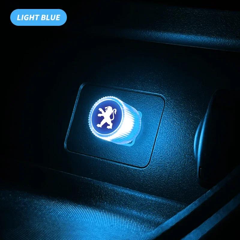 

For Peugeot 1pcs New USB Car LED Light Auto Interior Atmosphere Light Car Accessories For Peugeot 206 208 306 307 308 407 408 50