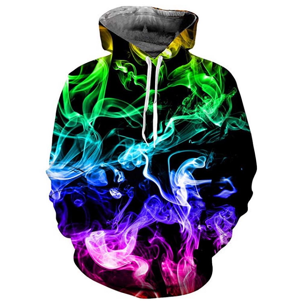 

Толстовка с капюшоном Colorful Flame 3D, женская свободная куртка с капюшоном на осень и зиму, уличная одежда, куртка, толстовки XXS
