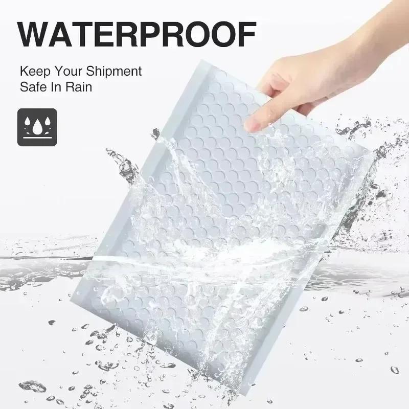 100/10pcs Thickened White Bubble Envelopes Bags Waterproof Self Sealing Shipping Bags Packaging Bag Mailers Storage Organizer