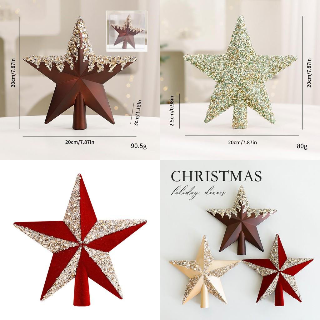 Shining Christmas Tree Star Decor Element For Festive Scene Styling And Gift